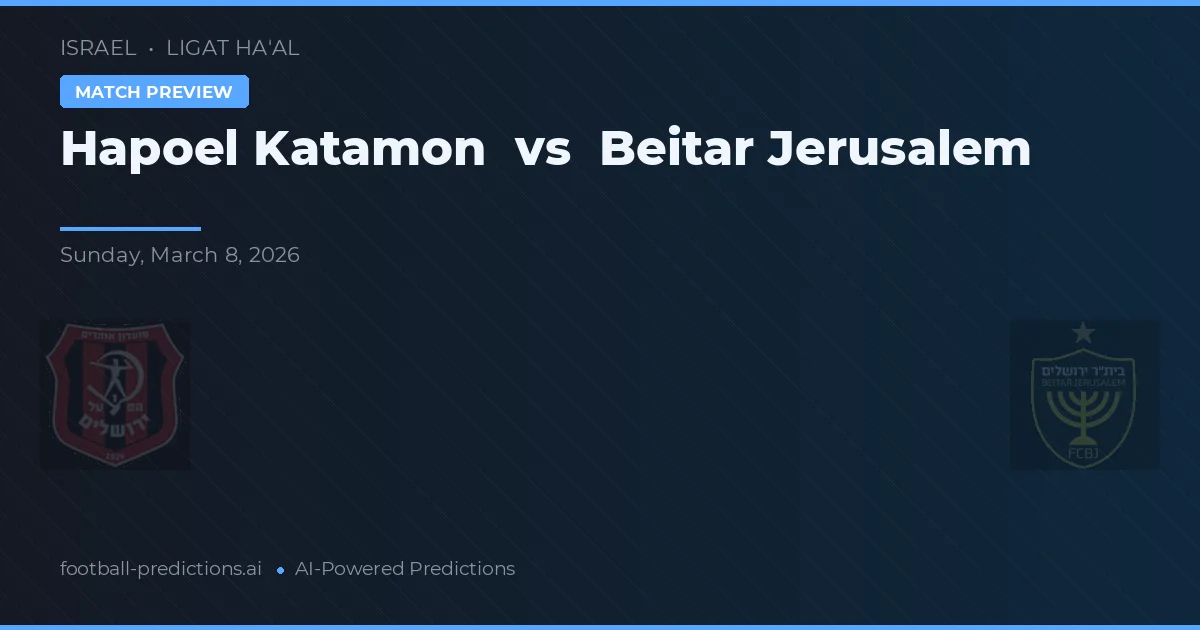 Hapoel Katamon vs Beitar Jerusalem — matchtips och förhandstitt