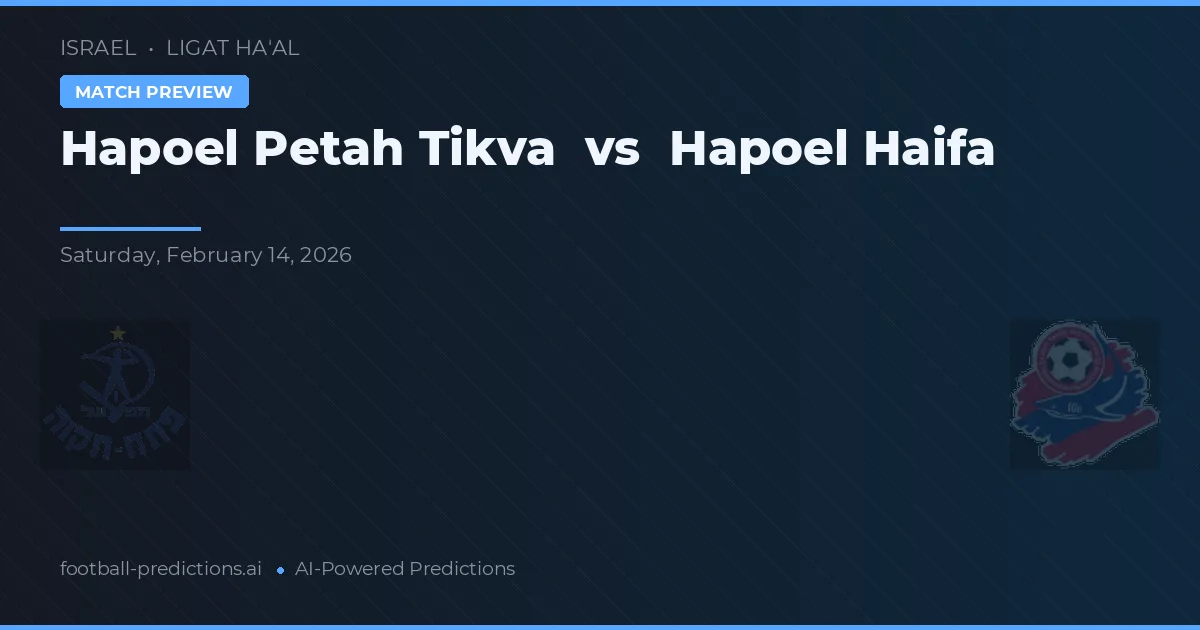 Hapoel Petah Tikva vs Hapoel Haifa — matchtips och förhandstitt