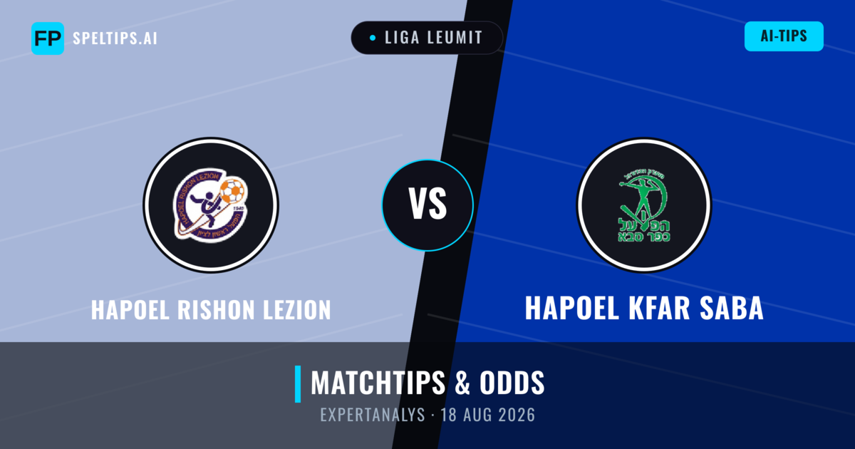 Hapoel Rishon LeZion vs Hapoel Kfar Saba — matchtips och förhandstitt
