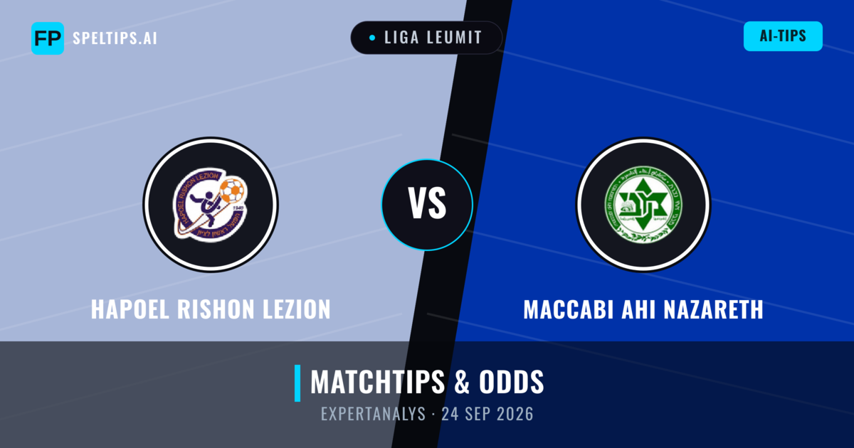 Hapoel Rishon LeZion vs Maccabi Ahi Nazareth — matchtips och förhandstitt