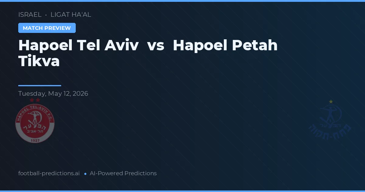 Hapoel Tel Aviv vs Hapoel Petah Tikva — matchtips och förhandstitt