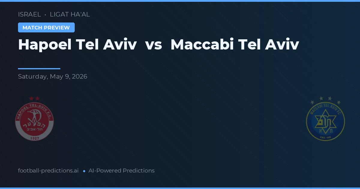 Hapoel Tel Aviv vs Maccabi Tel Aviv — matchtips och förhandstitt