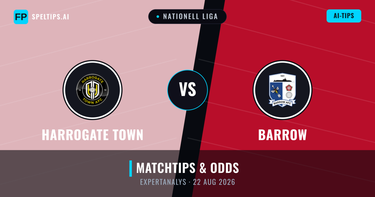 Harrogate Town vs Barrow — matchtips och förhandstitt