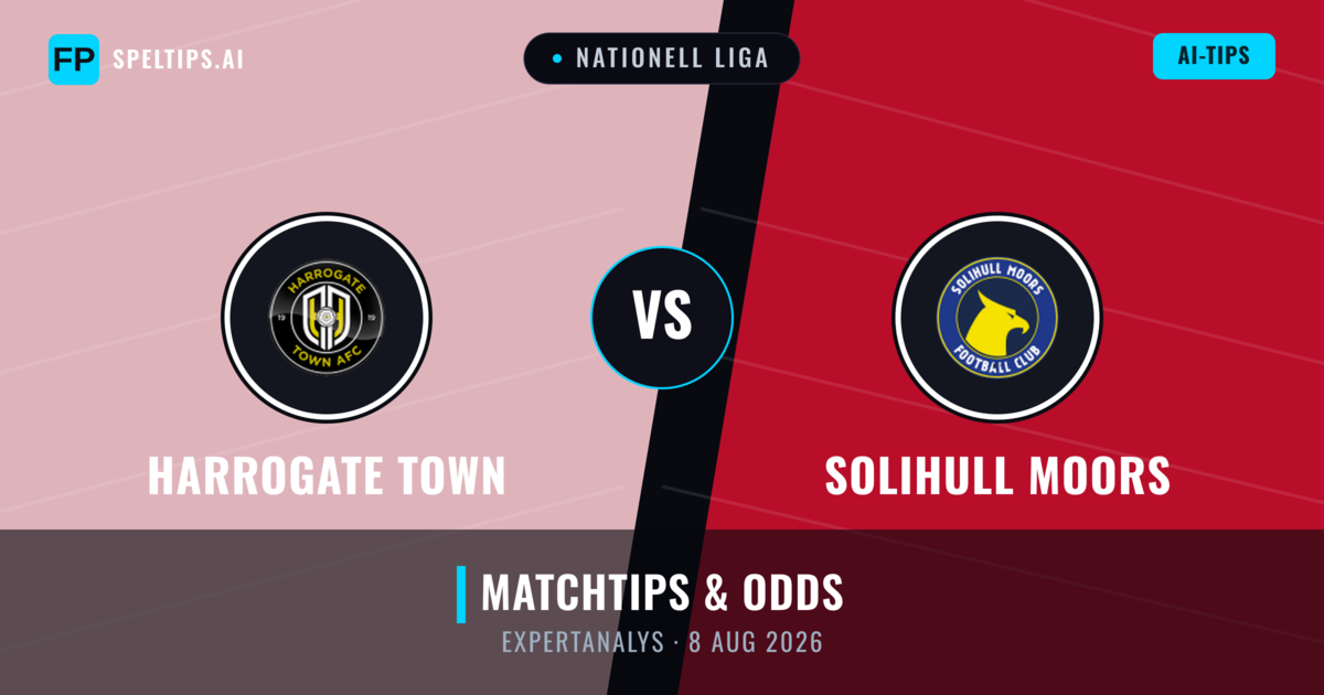 Harrogate Town vs Solihull Moors — matchtips och förhandstitt