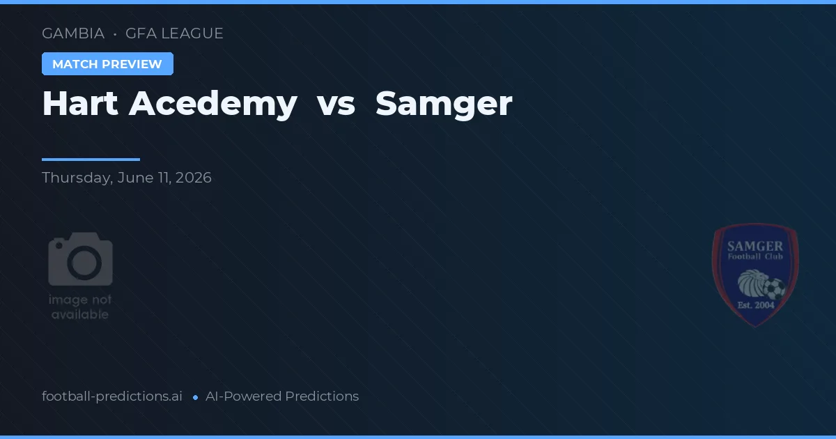 Hart Academy vs Samger — matchtips och förhandstitt