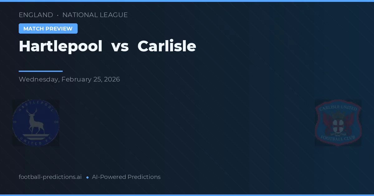 Hartlepool vs Carlisle — matchtips och förhandstitt