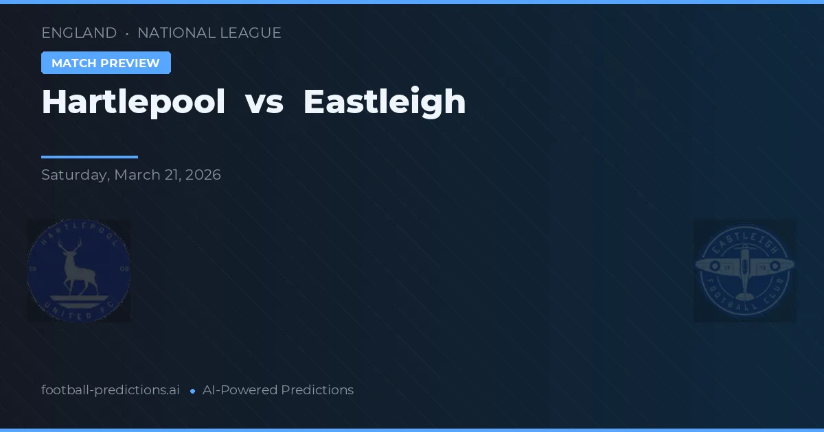 Hartlepool vs Eastleigh — matchtips och förhandstitt