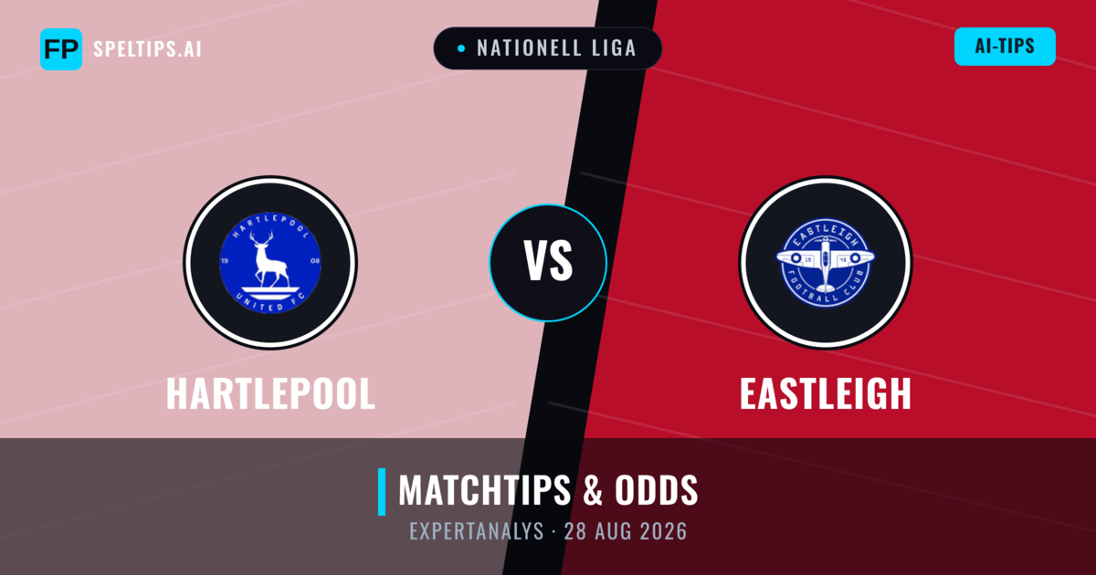 Hartlepool vs Eastleigh — matchtips och förhandstitt