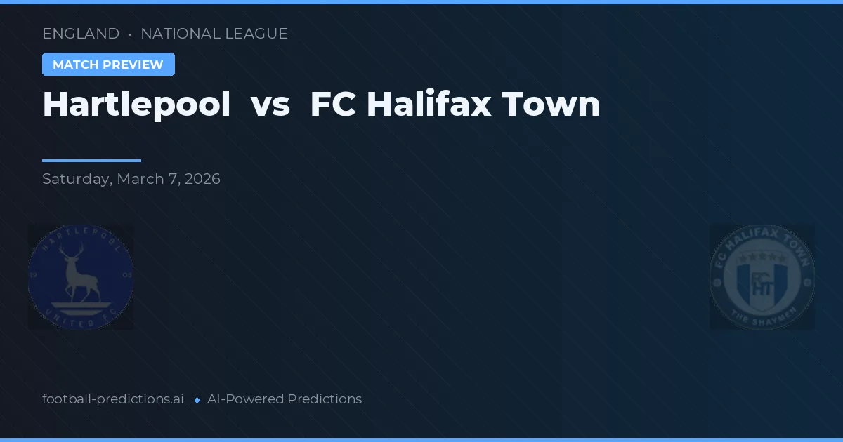 Hartlepool vs FC Halifax Town — matchtips och förhandstitt