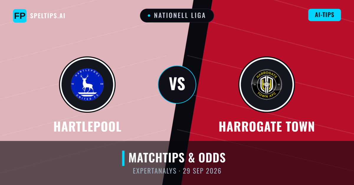 Hartlepool vs Harrogate Town — matchtips och förhandstitt
