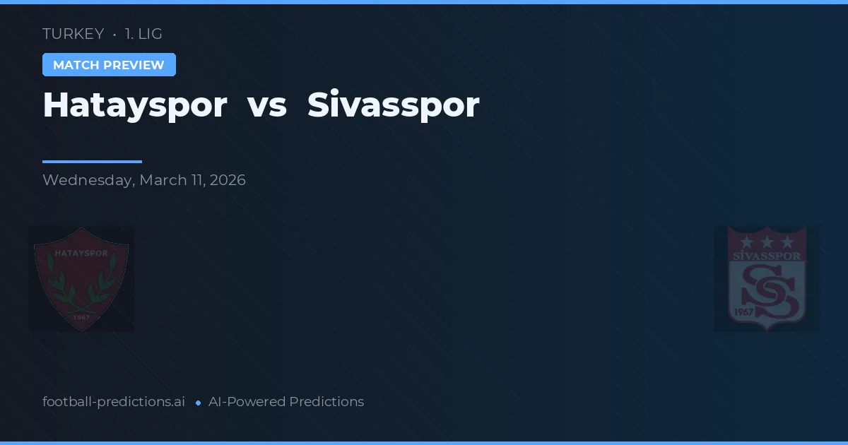 Hatayspor vs Sivasspor — matchtips och förhandstitt