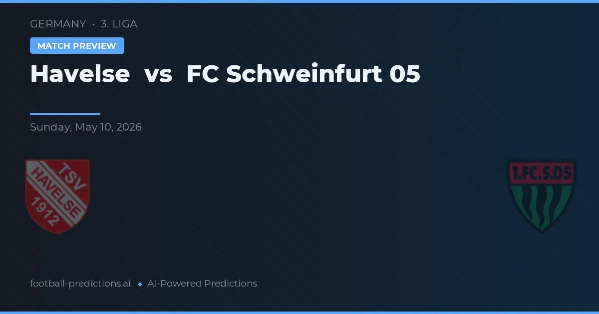 Havelse vs FC Schweinfurt 05 — matchtips och förhandstitt