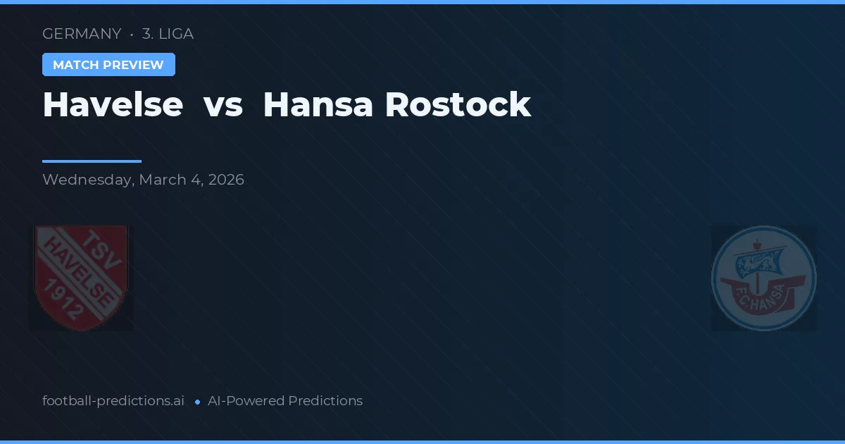 Havelse vs Hansa Rostock — matchtips och förhandstitt