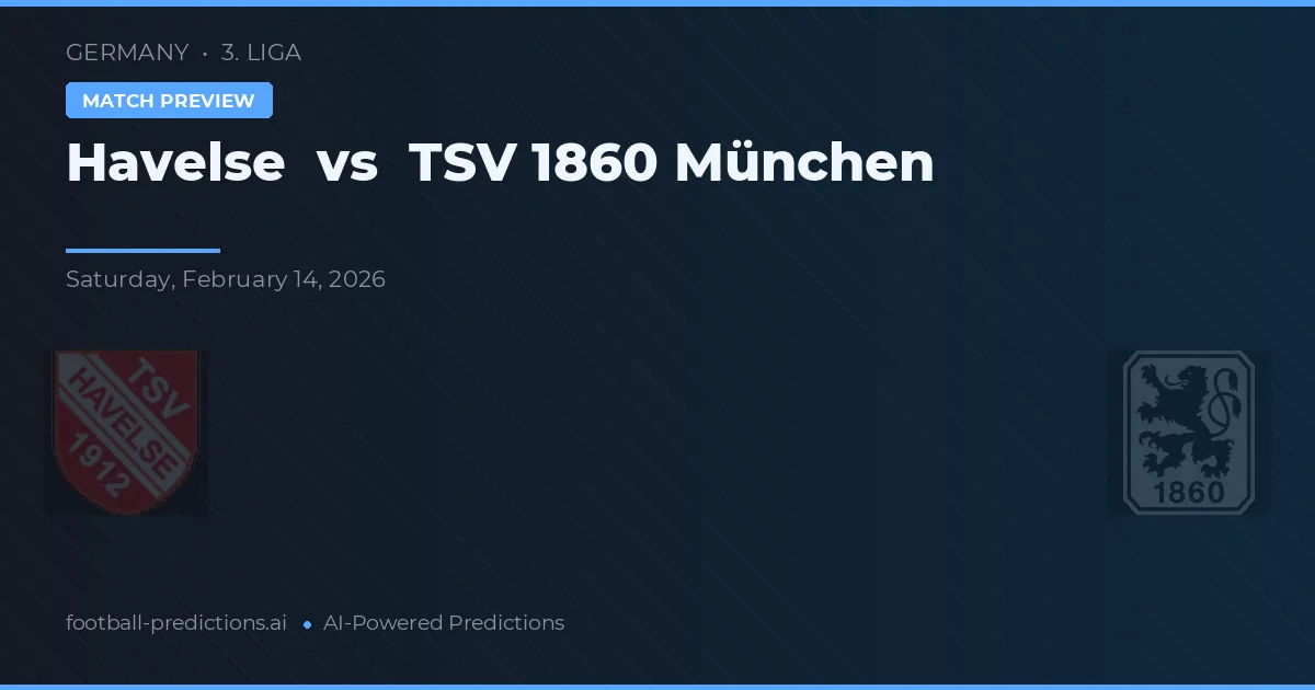 Havelse vs TSV 1860 München — matchtips och förhandstitt