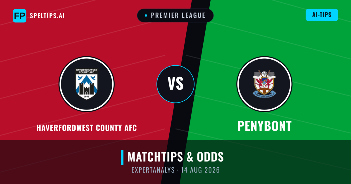 Haverfordwest County AFC vs Penybont — matchtips och förhandstitt