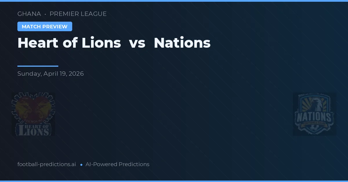 Heart of Lions vs Nationer — matchtips och förhandstitt