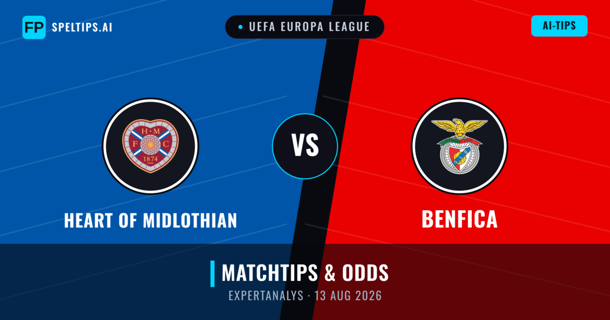 Heart of Midlothian vs Benfica — matchtips och förhandstitt