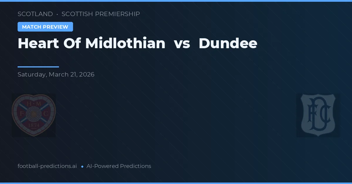 Heart of Midlothian vs Dundee — matchtips och förhandstitt