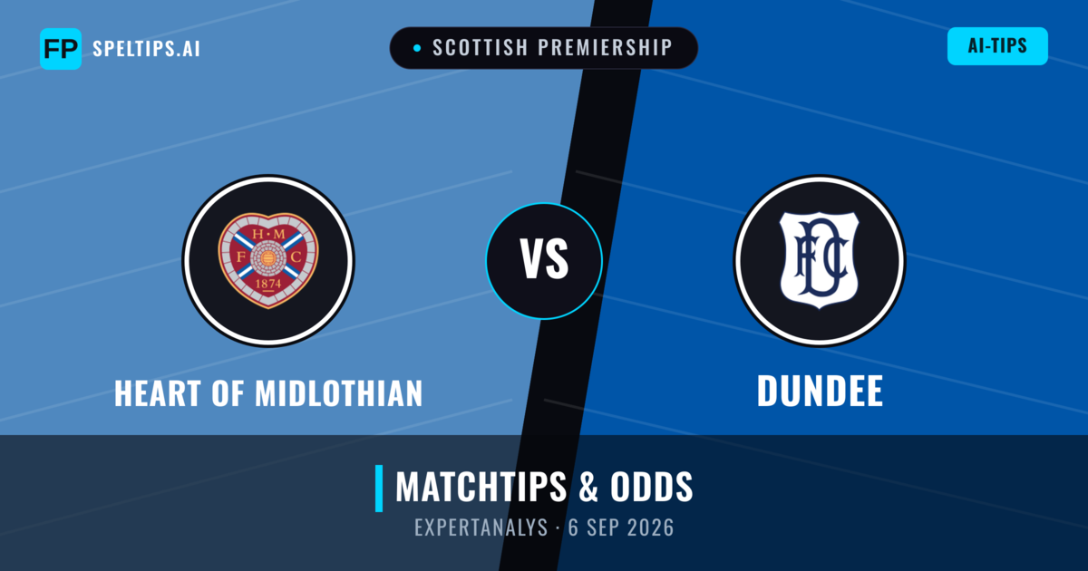 Heart of Midlothian vs Dundee — matchtips och förhandstitt