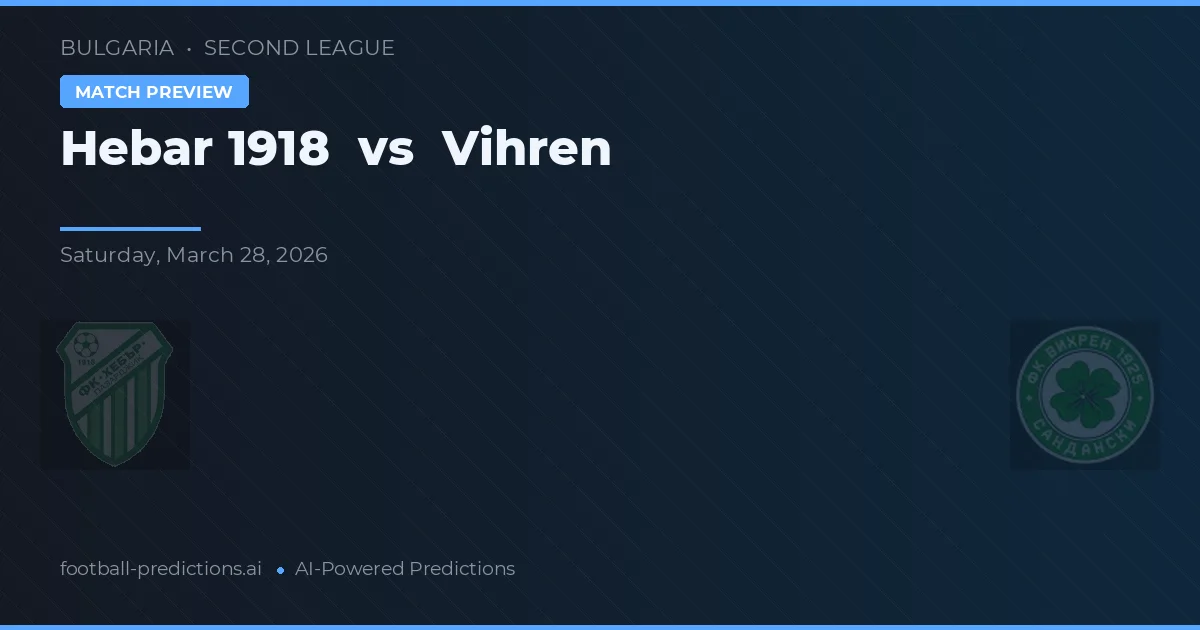 Hebar 1918 vs Vihren — matchtips och förhandstitt