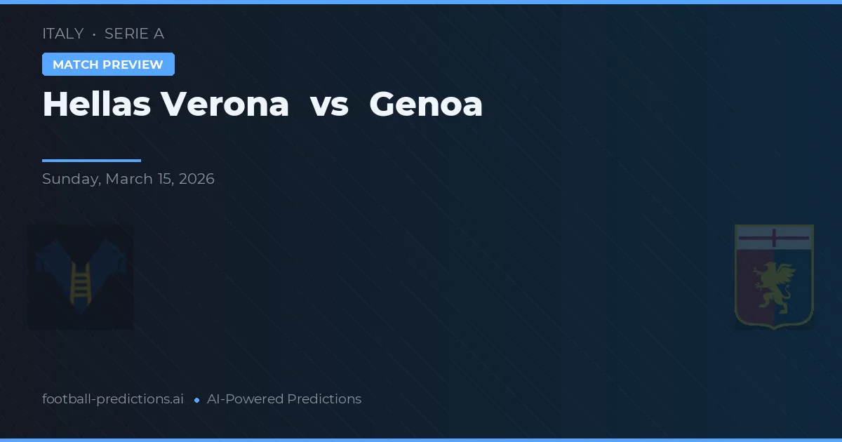 Hellas Verona vs Genoa — matchtips och förhandstitt
