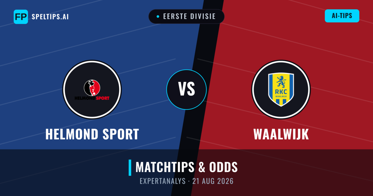 Helmond Sport vs Waalwijk — matchtips och förhandstitt