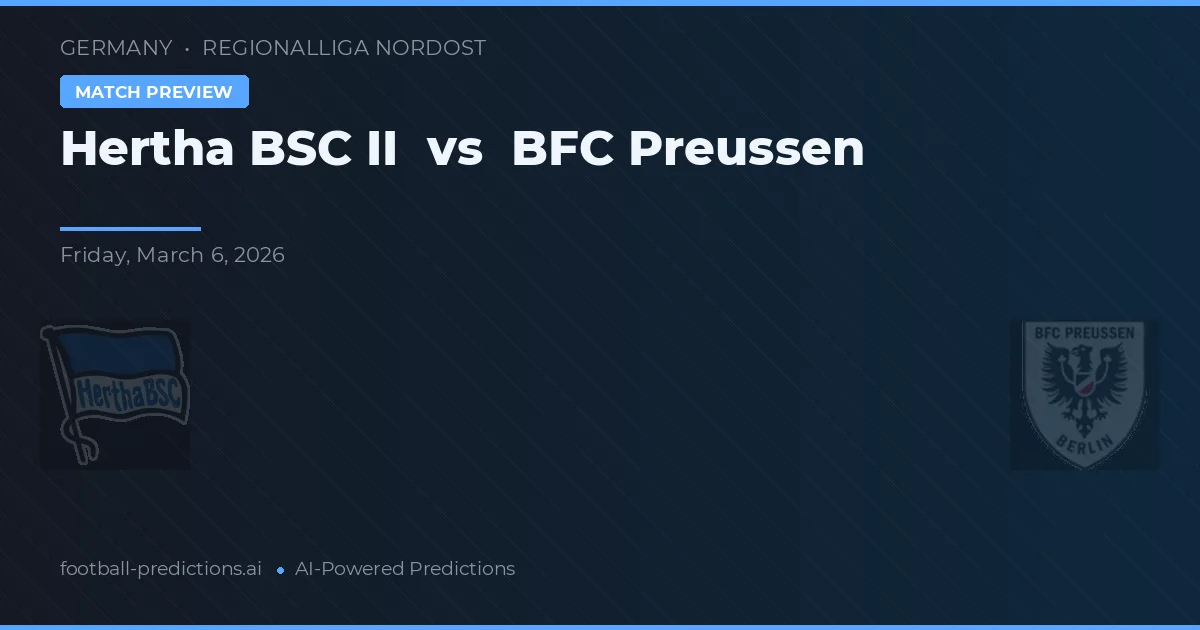 Hertha BSC II vs BFC Preussen — matchtips och förhandstitt