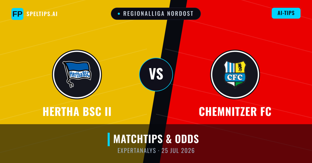 Hertha BSC II vs Chemnitzer FC — matchtips och förhandstitt