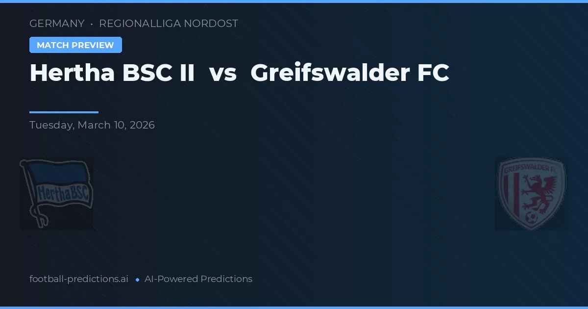 Hertha BSC II vs Greifswalder FC — matchtips och förhandstitt