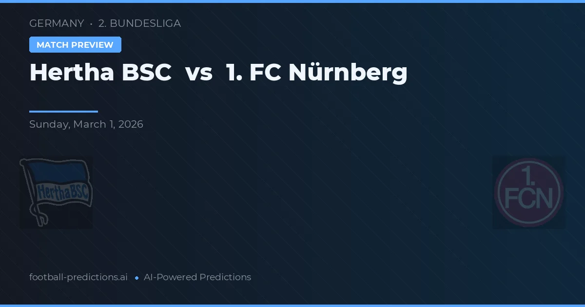 Hertha BSC vs 1. FC Nürnberg — matchtips och förhandstitt