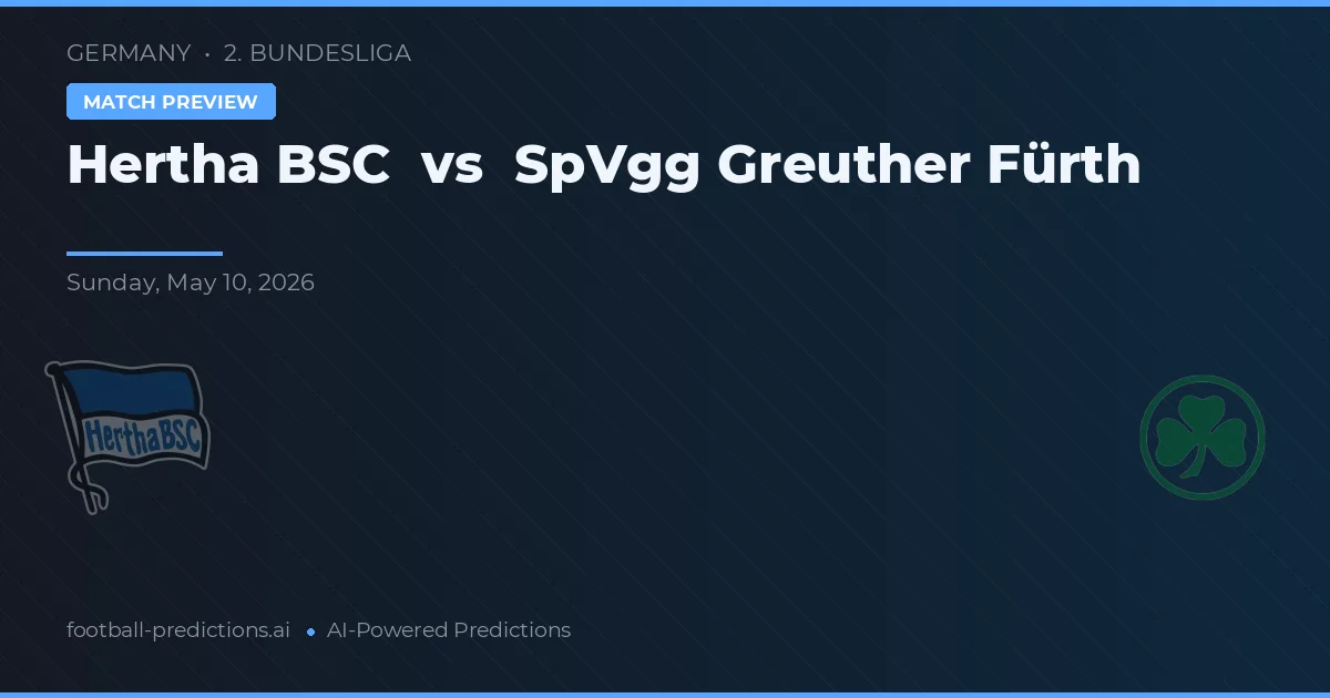 Hertha BSC vs SpVgg Greuther Fürth — matchtips och förhandstitt