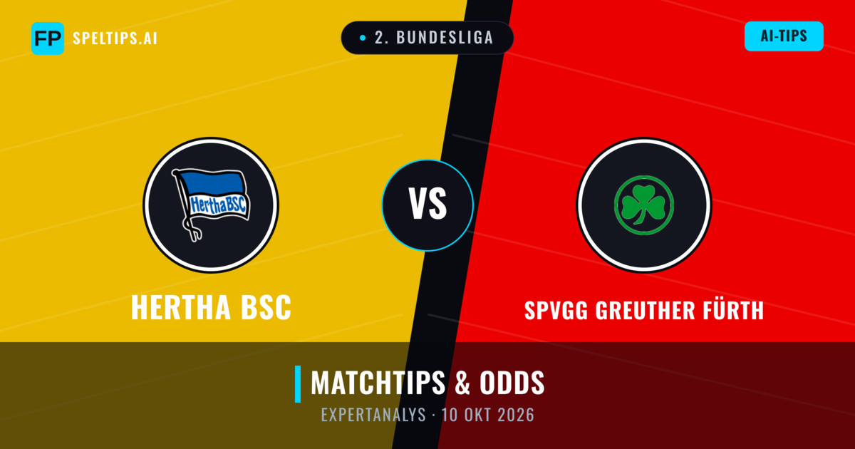 Hertha BSC vs SpVgg Greuther Fürth — matchtips och förhandstitt