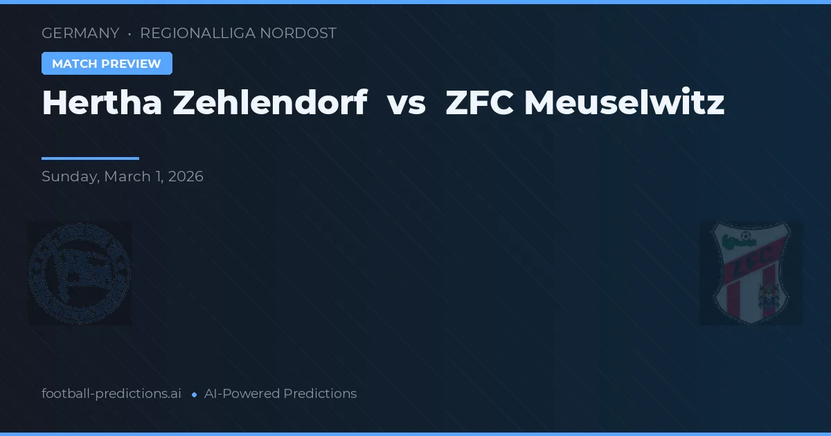 Hertha Zehlendorf vs ZFC Meuselwitz — matchtips och förhandstitt