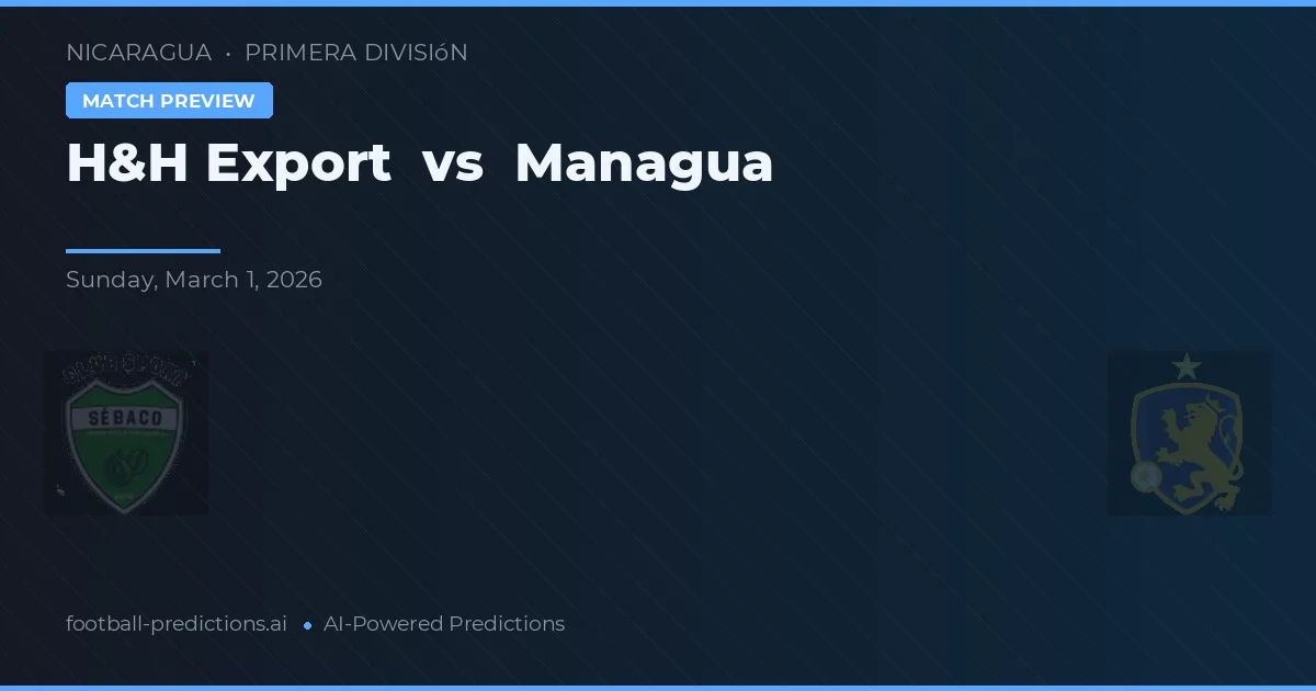 H&H Export vs Managua — matchtips och förhandstitt