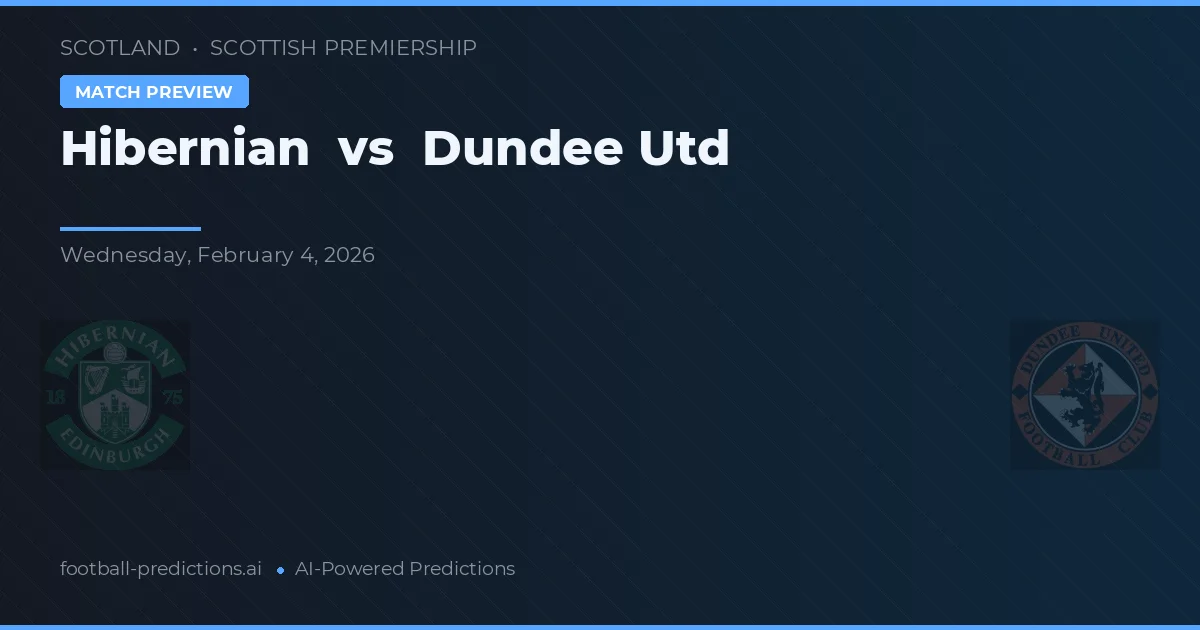 Hibernian vs Dundee United — matchtips och förhandstitt