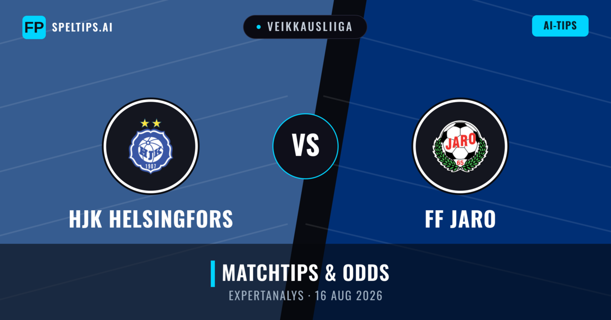 HJK Helsingfors vs FF Jaro — matchtips och förhandstitt