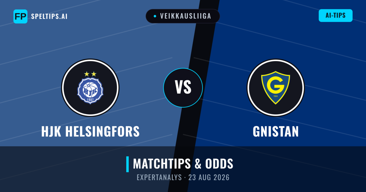 HJK Helsingfors vs Gnistan — matchtips och förhandstitt