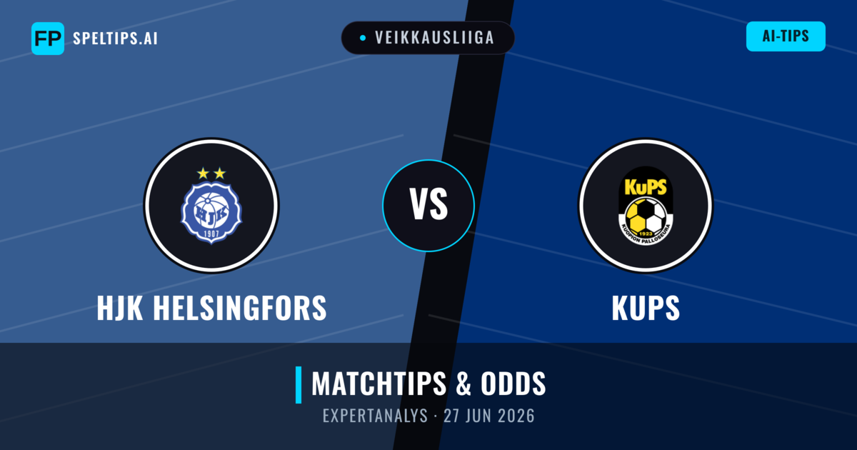 HJK Helsingfors vs KuPS — matchtips och förhandstitt
