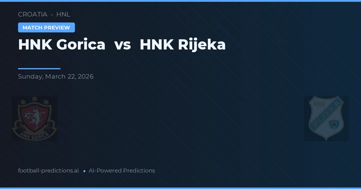 HNK Gorica vs HNK Rijeka — matchtips och förhandstitt