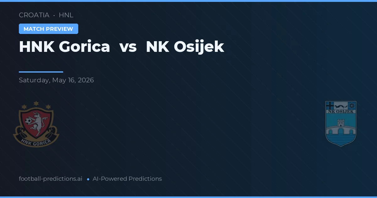 HNK Gorica vs NK Osijek — matchtips och förhandstitt