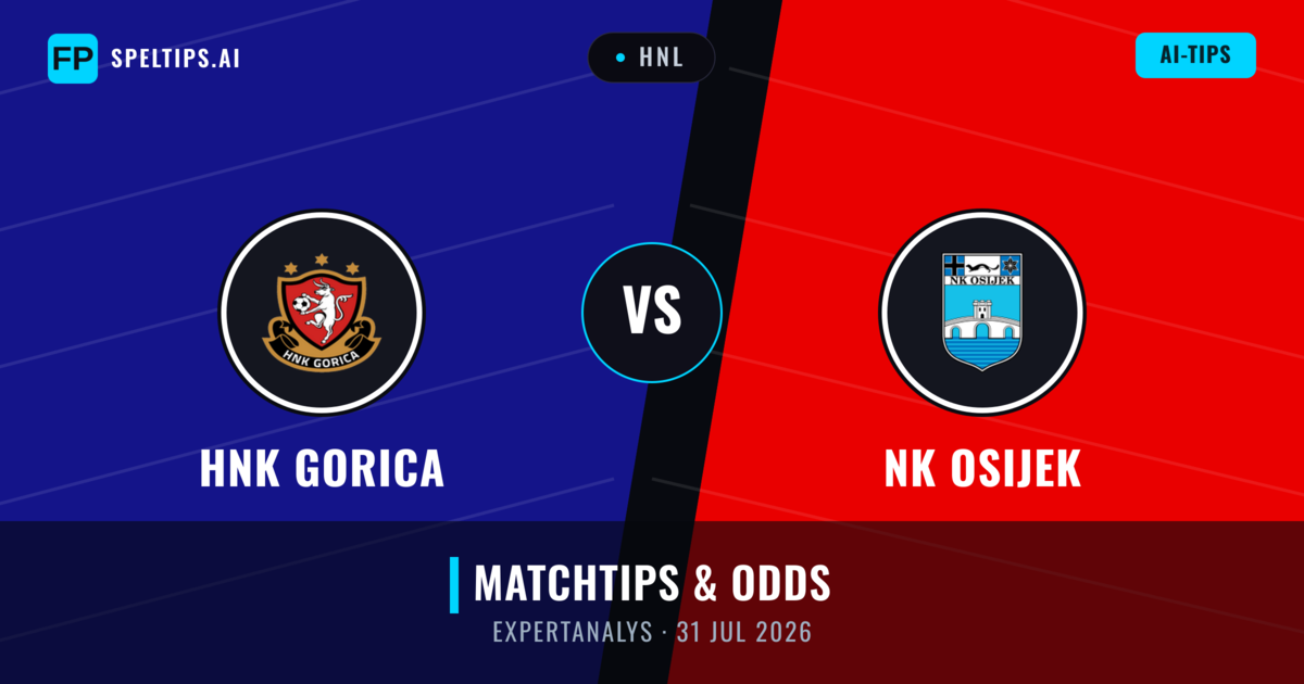 HNK Gorica vs NK Osijek — matchtips och förhandstitt