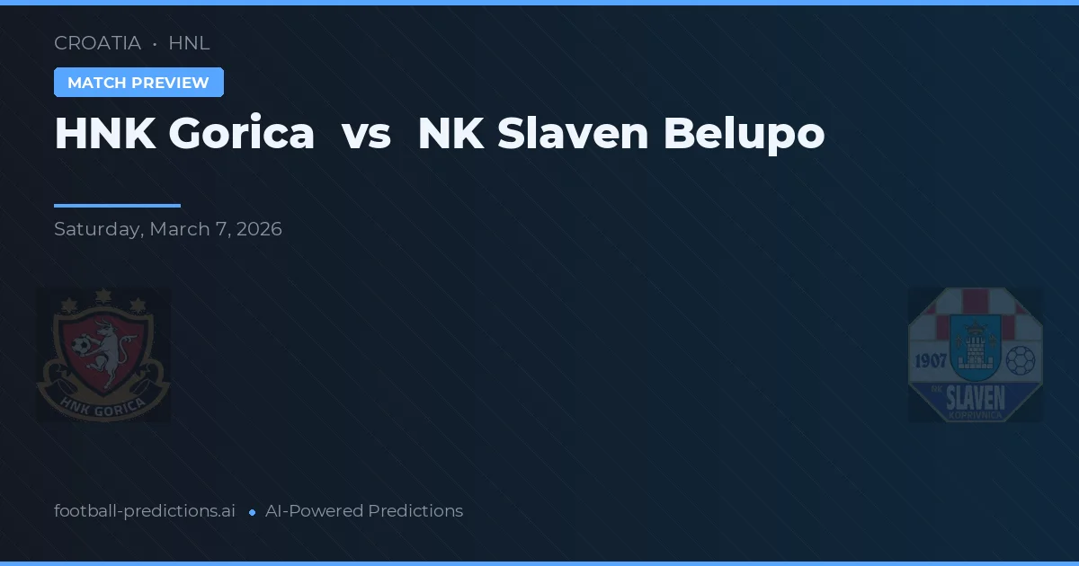 HNK Gorica vs NK Slaven Belupo — matchtips och förhandstitt