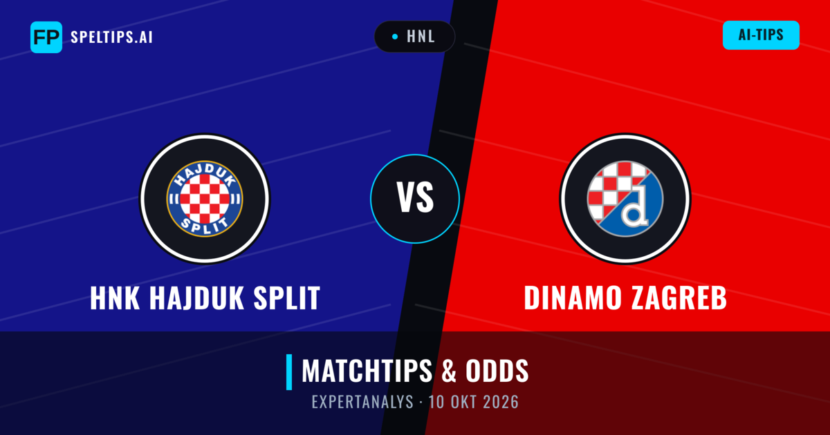 HNK Hajduk Split vs Dinamo Zagreb — matchtips och förhandstitt