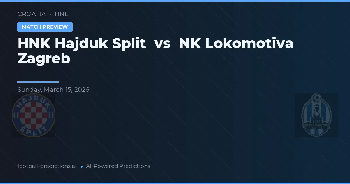 HNK Hajduk Split vs NK Lokomotiva Zagreb — matchtips och förhandstitt