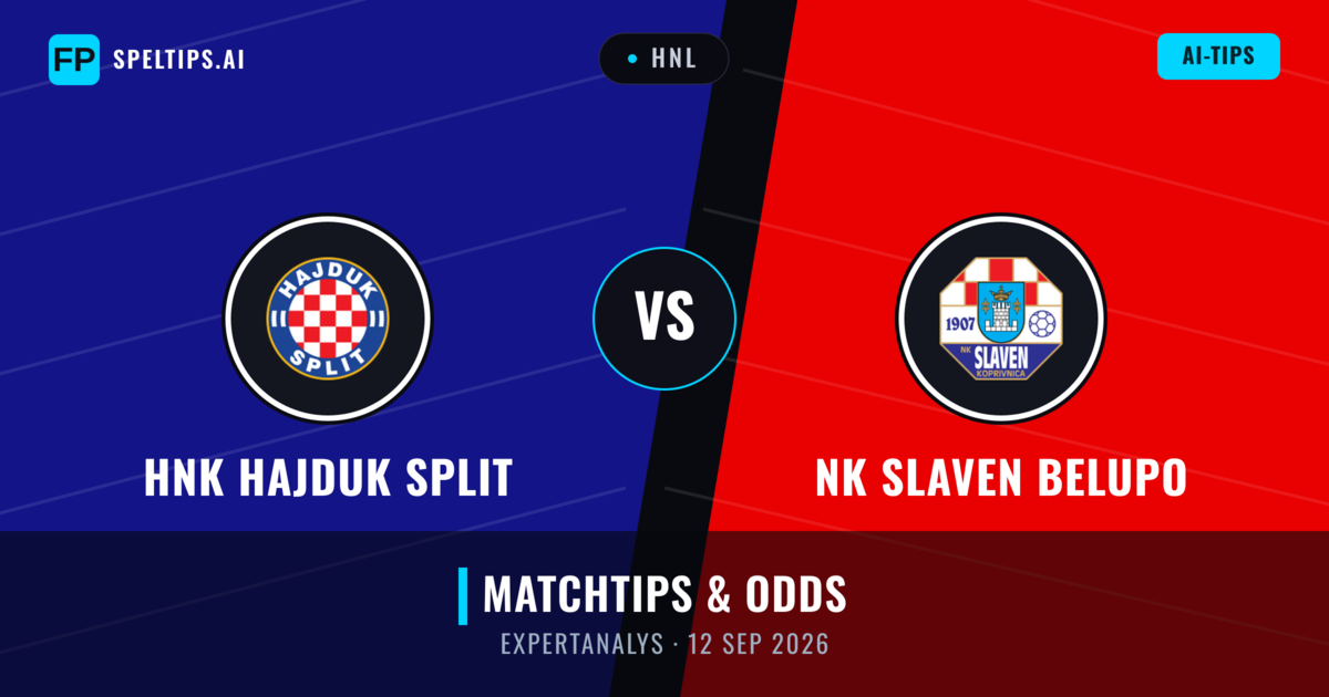 HNK Hajduk Split vs NK Slaven Belupo — matchtips och förhandstitt