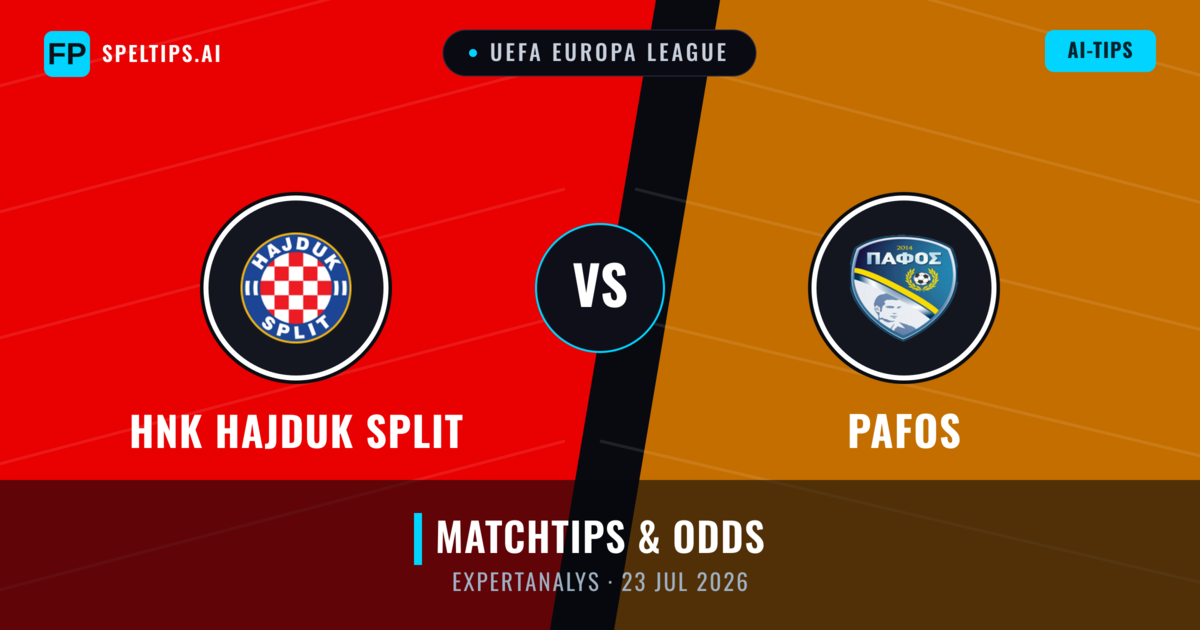 HNK Hajduk Split vs Pafos — matchtips och förhandstitt