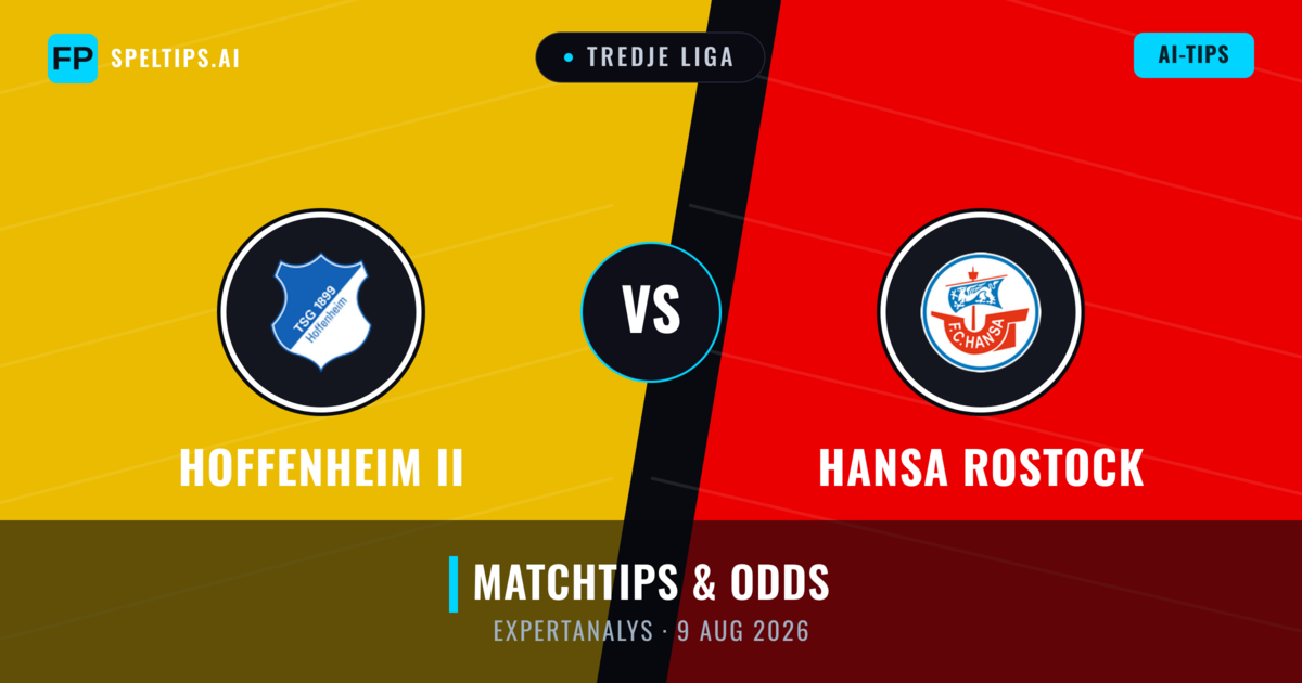 Hoffenheim II vs Hansa Rostock — matchtips och förhandstitt