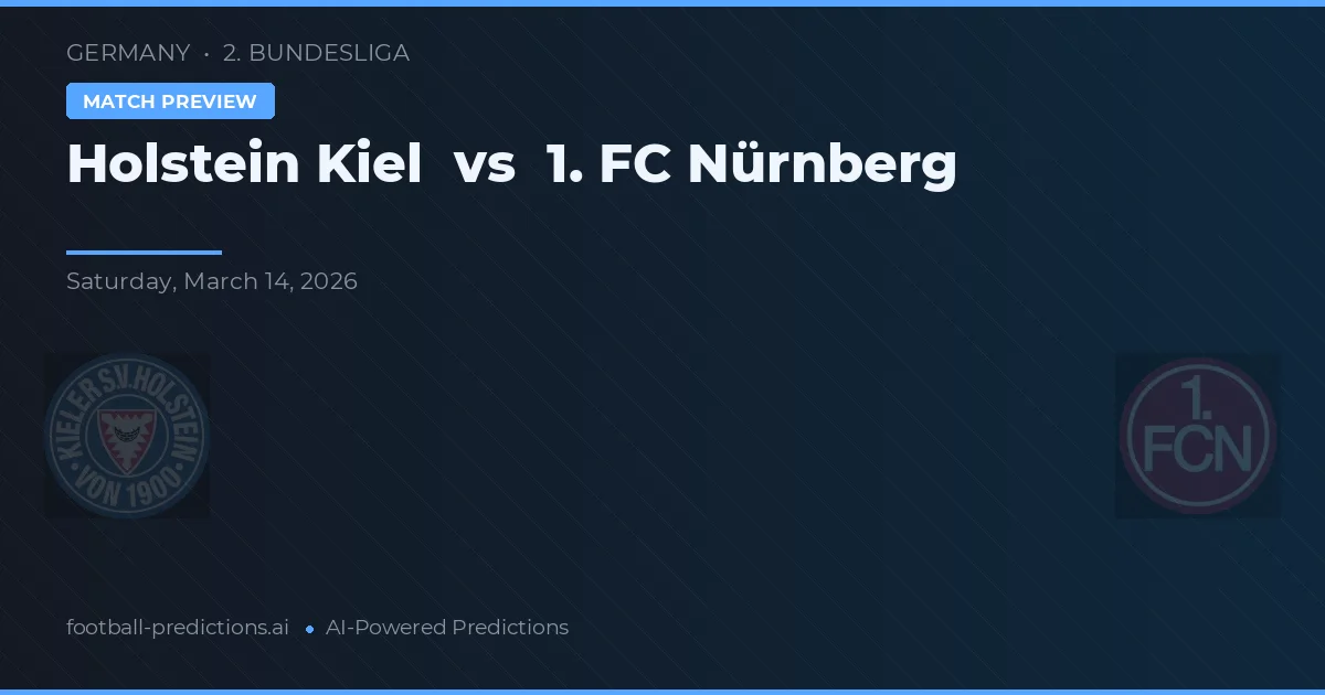 Holstein Kiel vs 1. FC Nürnberg — matchtips och förhandstitt