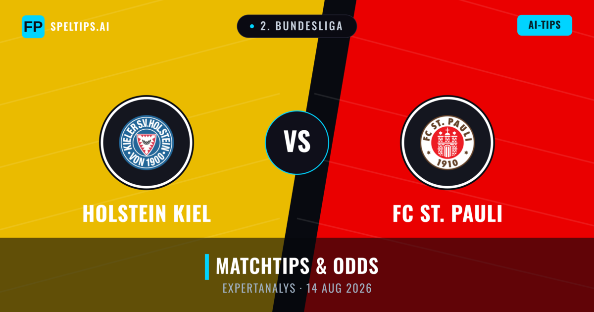 Holstein Kiel vs FC St. Pauli — matchtips och förhandstitt