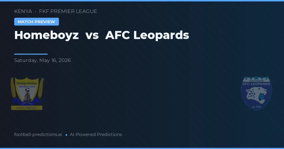 Homeboyz vs AFC Leoparderna — matchtips och förhandstitt